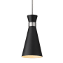 Z-Lite Soriano 8" Wide Mini Pendant Matte Black / Brushed Nickel