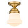 Z-Lite Vaughn 11" Wide Flush Mount Ceiling Fixture Heritage Brass