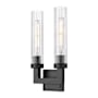 Z-Lite Beau 2 Light 17" Tall Bathroom Sconce Matte Black