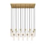 Z-Lite Beau 17 Light 42" Wide Suspension Linear Pendant Rubbed Brass