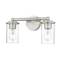 Z-Lite Thayer 2 Light 16" Wide Vanity Light Brushed Nickel