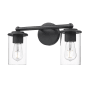 Z-Lite Thayer 2 Light 16" Wide Vanity Light Matte Black