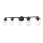 Z-Lite Thayer 5 Light 39" Wide Vanity Light Matte Black