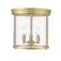 Z-Lite Thayer 3 Light 13" Wide Flush Mount Ceiling Fixture Luxe Gold