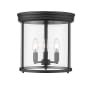 Z-Lite Thayer 3 Light 13" Wide Flush Mount Ceiling Fixture Matte Black