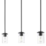 Z-Lite Thayer 3 Light 34" Wide Linear Pendant Matte Black