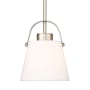 Z-Lite Z-Studio Linen Pendant 8" Wide Mini Pendant Brushed Nickel