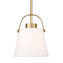 Z-Lite Z-Studio Linen Pendant 8" Wide Mini Pendant Heritage Brass