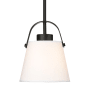 Z-Lite Z-Studio Linen Pendant 8" Wide Mini Pendant Matte Black