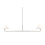 Z-Lite Leila 2 Light 62" Wide Linear Chandelier Brushed Nickel