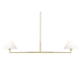 Z-Lite Leila 2 Light 62" Wide Linear Chandelier Luxe Gold