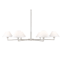 Z-Lite Leila 6 Light 63" Wide Chandelier Brushed Nickel