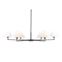 Z-Lite Leila 6 Light 63" Wide Chandelier Matte Black