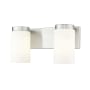 Z-Lite Burk 2 Light 14" Wide Vanity Light Brushed Nickel