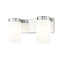 Z-Lite Burk 2 Light 14" Wide Vanity Light Chrome