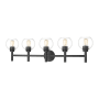 Z-Lite Sutton 5 Light 40" Wide Vanity Light Matte Black
