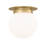 Z-Lite Calhoun 7" Wide Semi-Flush Globe Ceiling Fixture Heritage Brass