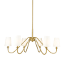 Z-Lite Gianna 6 Light 47" Wide Chandelier Modern Gold