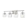 Z-Lite Landon 4 Light 32" Wide Vanity Light Brushed Nickel