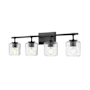 Z-Lite Landon 4 Light 32" Wide Vanity Light Matte Black