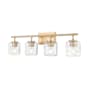 Z-Lite Landon 4 Light 32" Wide Vanity Light Modern Gold