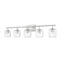 Z-Lite Landon 5 Light 42" Wide Vanity Light Brushed Nickel
