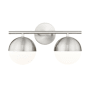 Z-Lite Realm Sphere 2 Light 16" Wide Vanity Light Brushed Nickel