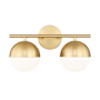 Z-Lite Realm Sphere 2 Light 16" Wide Vanity Light Modern Gold