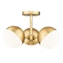 Z-Lite Realm Sphere 3 Light 18" Wide Semi-flush Ceiling Fixture Modern Gold