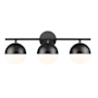 Z-Lite Realm Sphere 3 Light 24" Wide Vanity Light Matte Black