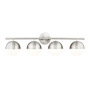 Z-Lite Realm Sphere 4 Light 33" Wide Vanity Light Brushed Nickel