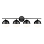 Z-Lite Realm Sphere 4 Light 33" Wide Vanity Light Matte Black