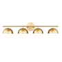Z-Lite Realm Sphere 4 Light 33" Wide Vanity Light Modern Gold