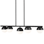 Z-Lite Realm Sphere 5 Light 42" Wide Linear Chandelier Matte Black