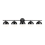 Z-Lite Realm Sphere 5 Light 40" Wide Vanity Light Matte Black
