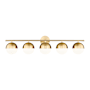 Z-Lite Realm Sphere 5 Light 40" Wide Vanity Light Modern Gold