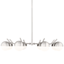 Z-Lite Realm Sphere 8 Light 44" Wide Chandelier Brushed Nickel