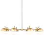 Z-Lite Realm Sphere 8 Light 44" Wide Chandelier Modern Gold