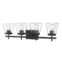 Z-Lite Lauren 4 Light 31" Wide Vanity Light Matte Black
