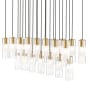 Z-Lite Alton 23 Light 54" Wide Linear Chandelier Modern Gold
