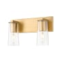Z-Lite Titus 2 Light 16" Wide Vanity Light Modern Gold