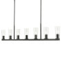 Z-Lite Titus 7 Light 64" Wide Linear Chandelier Matte Black