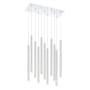 Z-Lite Forest 11 Light 24" Wide LED Linear Pendant with 24" Pendants Chrome