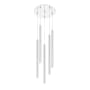 Z-Lite Forest 5 Light 14" Wide LED Multi Light Pendant with 24" Pendants Chrome