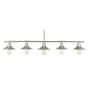 Z-Lite Casa 5 Light 51.5" Wide Linear Chandelier Brushed Nickel