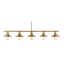 Z-Lite Casa 5 Light 51.5" Wide Linear Chandelier Factory Brass