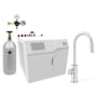 Zip Water HydroTap Arc Plus Boiling, Chilled, and Sparkling Water Dispenser Kit - Includes 120V Command Center, CO2 Regulator and 5lb CO2 Cylinder Brushed Chrome