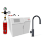 Zip Water HydroTap Arc Plus Boiling, Chilled, and Sparkling Water Dispenser Kit - Includes 120 V Command Center with CO2 Regulator and Two 1.5 lb. CO2 Cylinders Matte Black