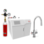Zip Water HydroTap Celsius AIO 1.8 GPM Single Hole Kitchen Faucet with Sparkling, Chilled, and Boiling Water - Includes 120V Command Center with CO2 Cylinders Gunmetal