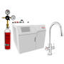 Zip Water HydroTap Celsius AIO 1.8 GPM Single Hole Kitchen Faucet with Sparkling, Chilled, and Boiling Water - Includes 120V Command Center with CO2 Cylinders Nickel